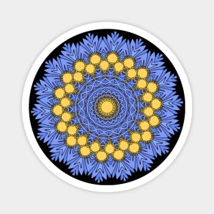 Trendy colorful decorative Mandala art, modern repeated pattern Magnet